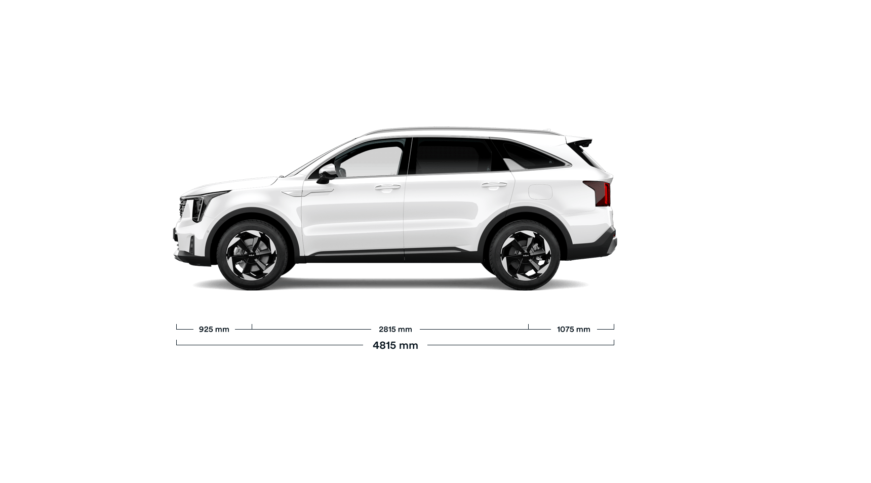 Kia Sorento HEV, Abmessungen, Seitenasicht