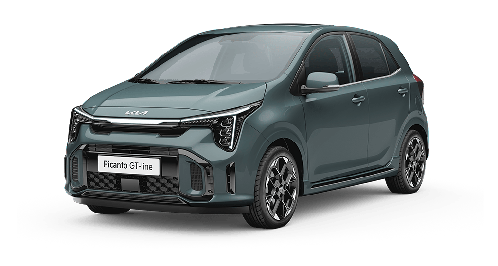 Der Kia Picanto GT-Line, dunkelgrün